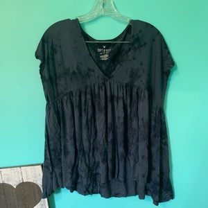 Black and grey “Tie-dye” T-shirt